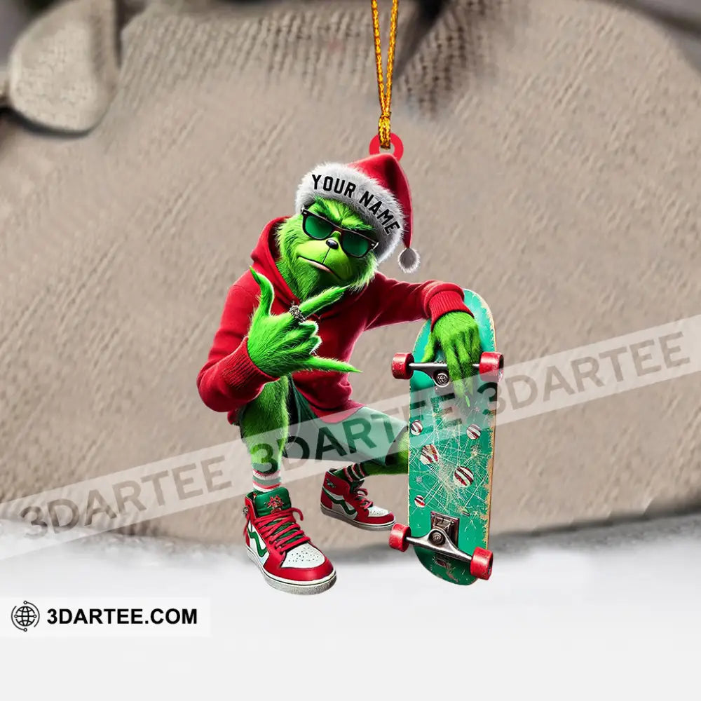 ELF Skateboarding Christmas Home Decor Christmas Ornament Personalized Ornament Ornament