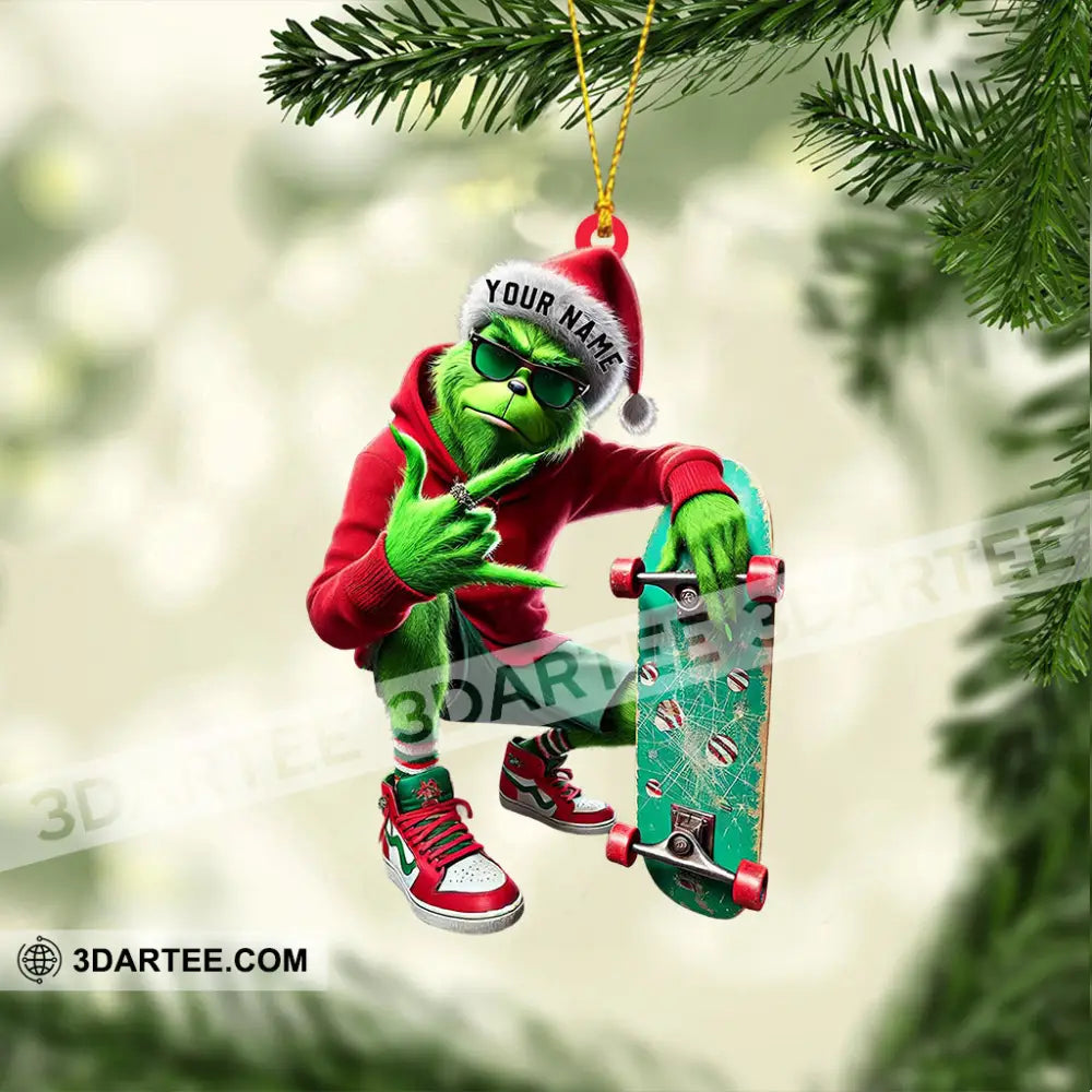 ELF Skateboarding Christmas Home Decor Christmas Ornament Personalized Ornament Ornament