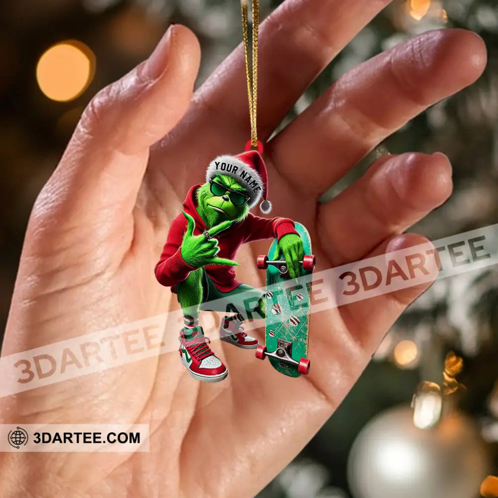 ELF Skateboarding Christmas Home Decor Christmas Ornament Personalized Ornament Ornament