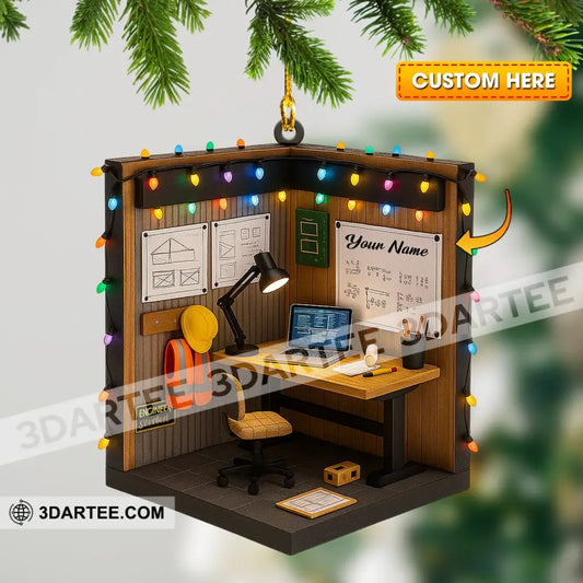 Engineer Corner Home Decor Christmas Ornament Personalized Ornament 3.54’’ / 1 Ornament Ornament