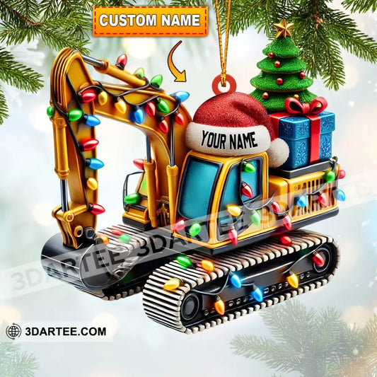 Excavator Decor Christmas Ornament Personalized Ornament 3.54’’ / 1 Ornament Ornament