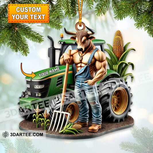 Farmer Decor Christmas Ornament Personalized Ornament 3.54’’ / 1 Ornament Ornament