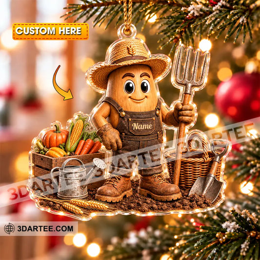 Farmer Home Decor Christmas Ornament Personalized Ornament - 3.54’’ / 1 Ornament - Ornament