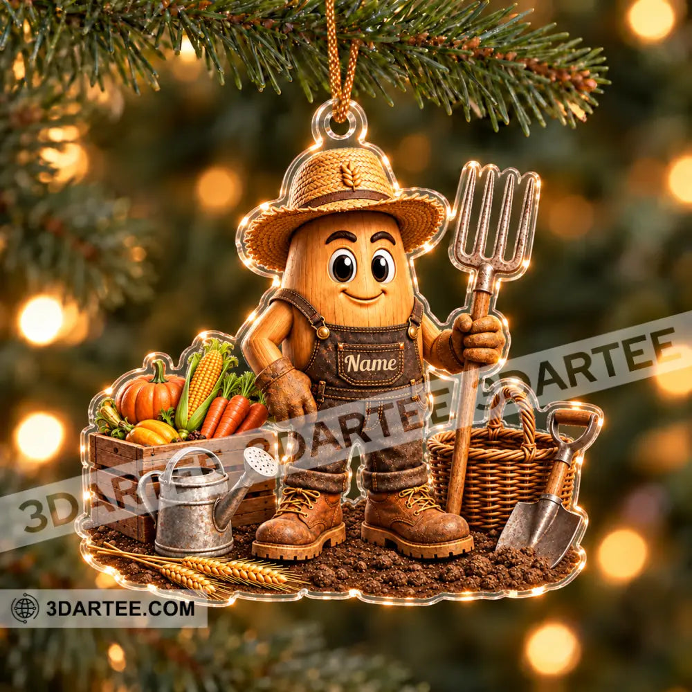 Farmer Home Decor Christmas Ornament Personalized Ornament - Ornament
