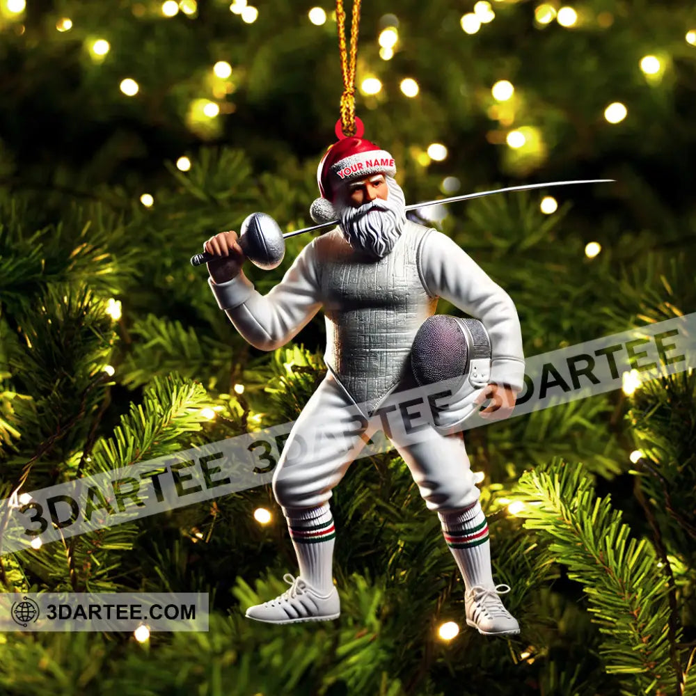 Fencing Christmas Ornament Personalized Ornament Ornament