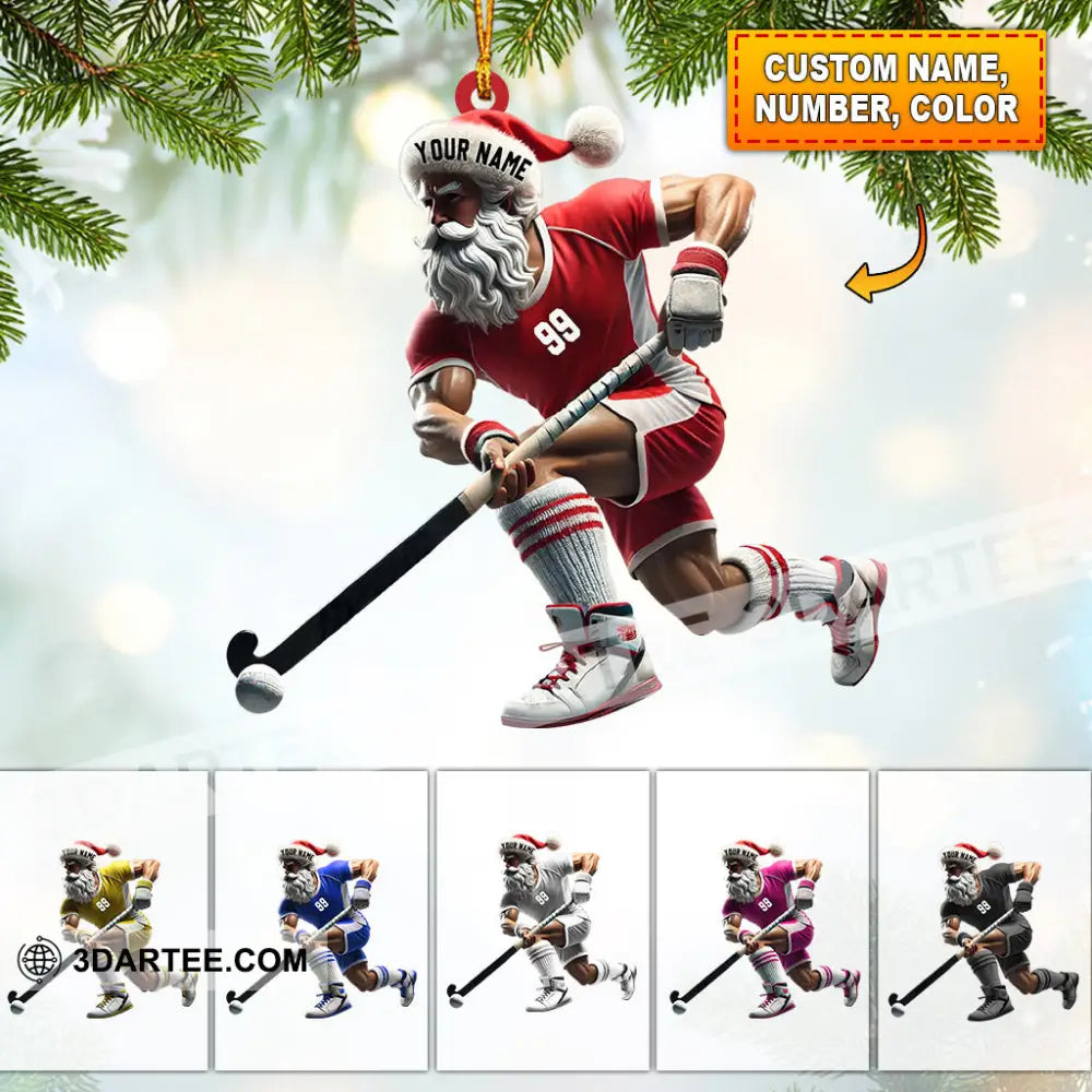 Field Hockey Home Decor Christmas Ornament Personalized Ornament 3.54’’ / 1 Ornament Ornament
