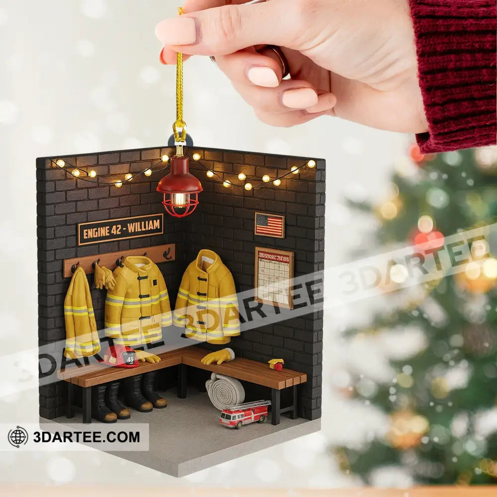 Fireman Corner Home Decor Christmas Ornament Personalized Ornament Ornament