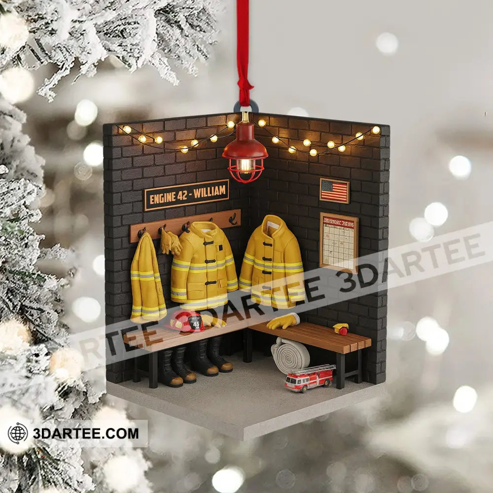 Fireman Corner Home Decor Christmas Ornament Personalized Ornament Ornament