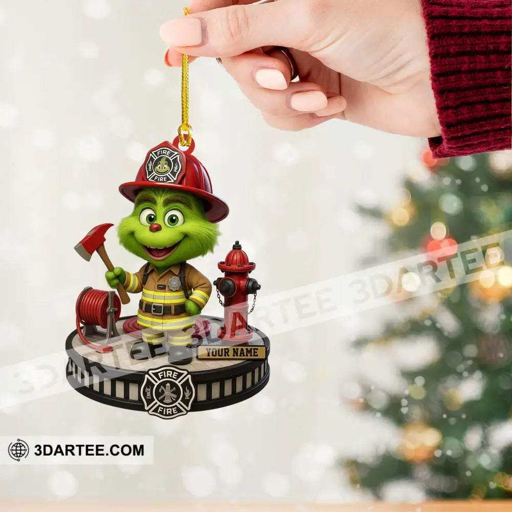 Fireman Home Decor Christmas Ornament Personalized Ornament Ornament