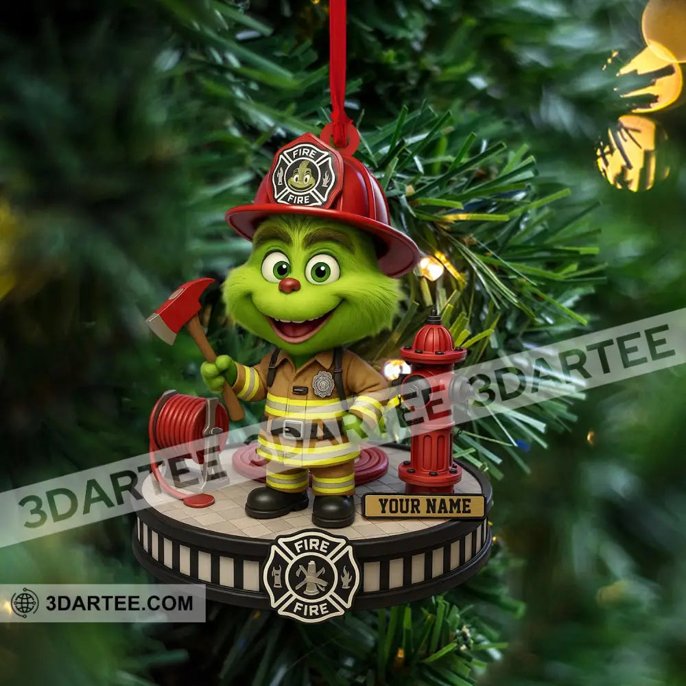 Fireman Home Decor Christmas Ornament Personalized Ornament Ornament