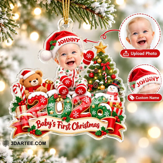 First Christmas Baby Home Decor Christmas Ornament Personalized Ornament - 3.54’’ / 1 Ornament - Ornament