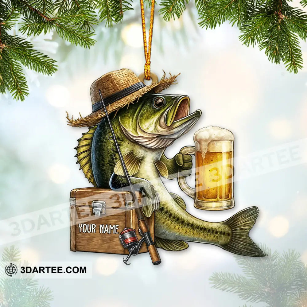 Fishing Lover Home Decor Christmas Ornament Personalized Ornament Ornament