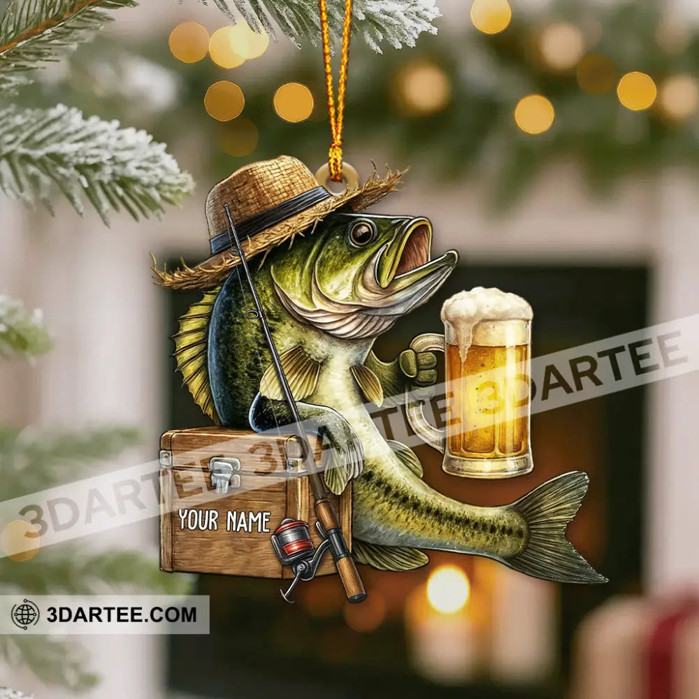 Fishing Lover Home Decor Christmas Ornament Personalized Ornament Ornament