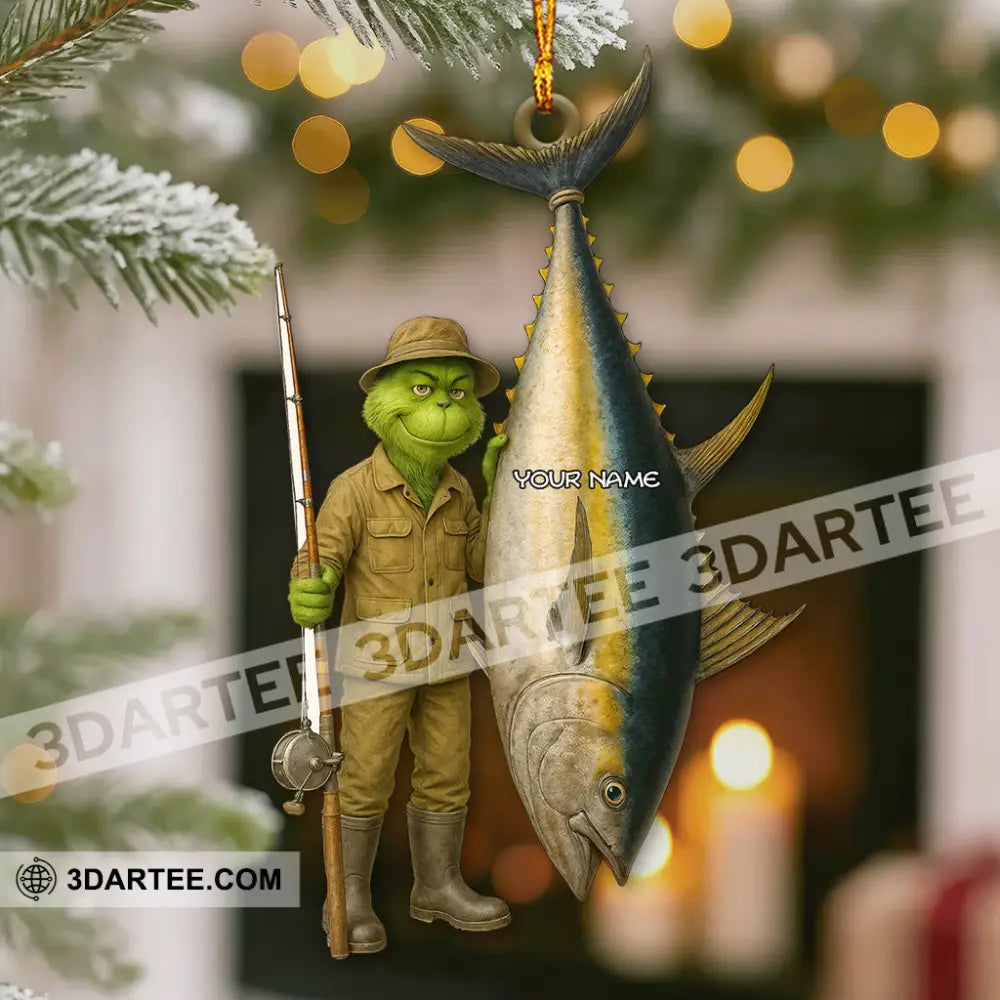 Fishing Lover Home Decor Christmas Ornament Personalized Ornament Ornament