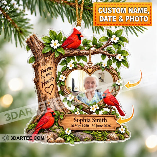 Forever In Our Heart Home Decor Christmas Ornament Personalized Ornament - 3.54’’ / 1 Ornament - Ornament