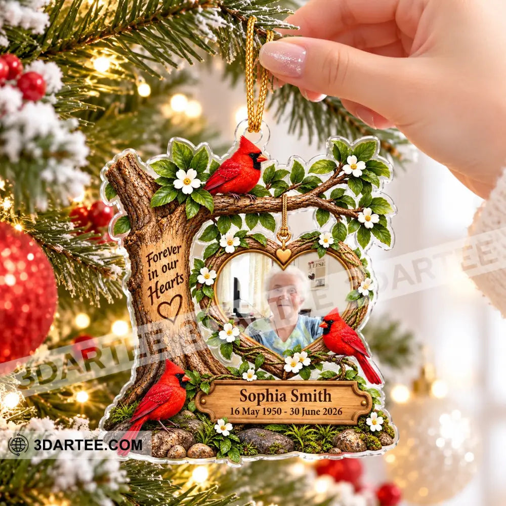 Forever In Our Heart Home Decor Christmas Ornament Personalized Ornament - Ornament