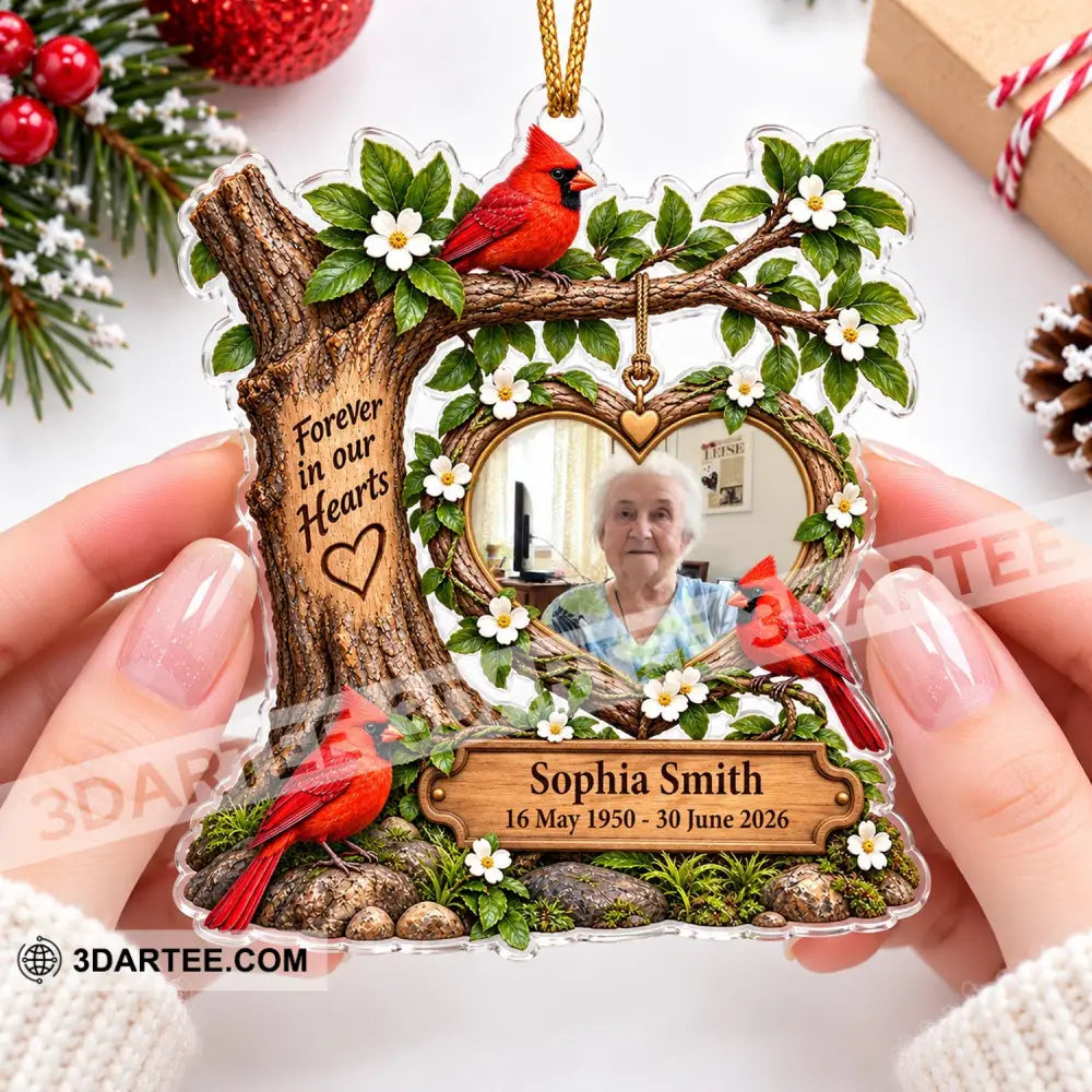 Forever In Our Heart Home Decor Christmas Ornament Personalized Ornament - Ornament