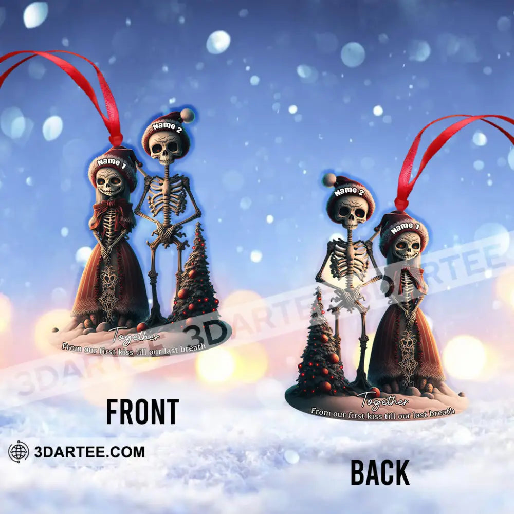 From Our First Kiss Till Our Last Breath Christmas Home Decor Christmas Ornament Personalized Ornament Ornament