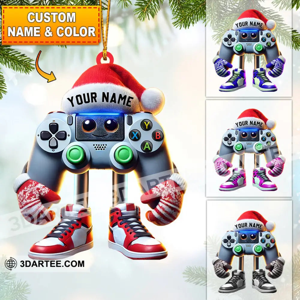 Game Lover Decor Christmas Ornament Personalized Ornament 3.54’’ / 1 Ornament Ornament