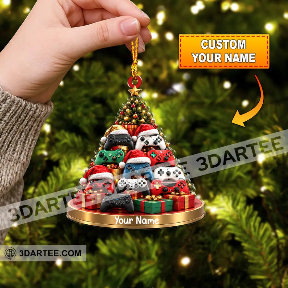Gaming Christmas Tree Home Decor Christmas Ornament Personalized Ornament - 3.54’’ / 1 Ornament - Ornament