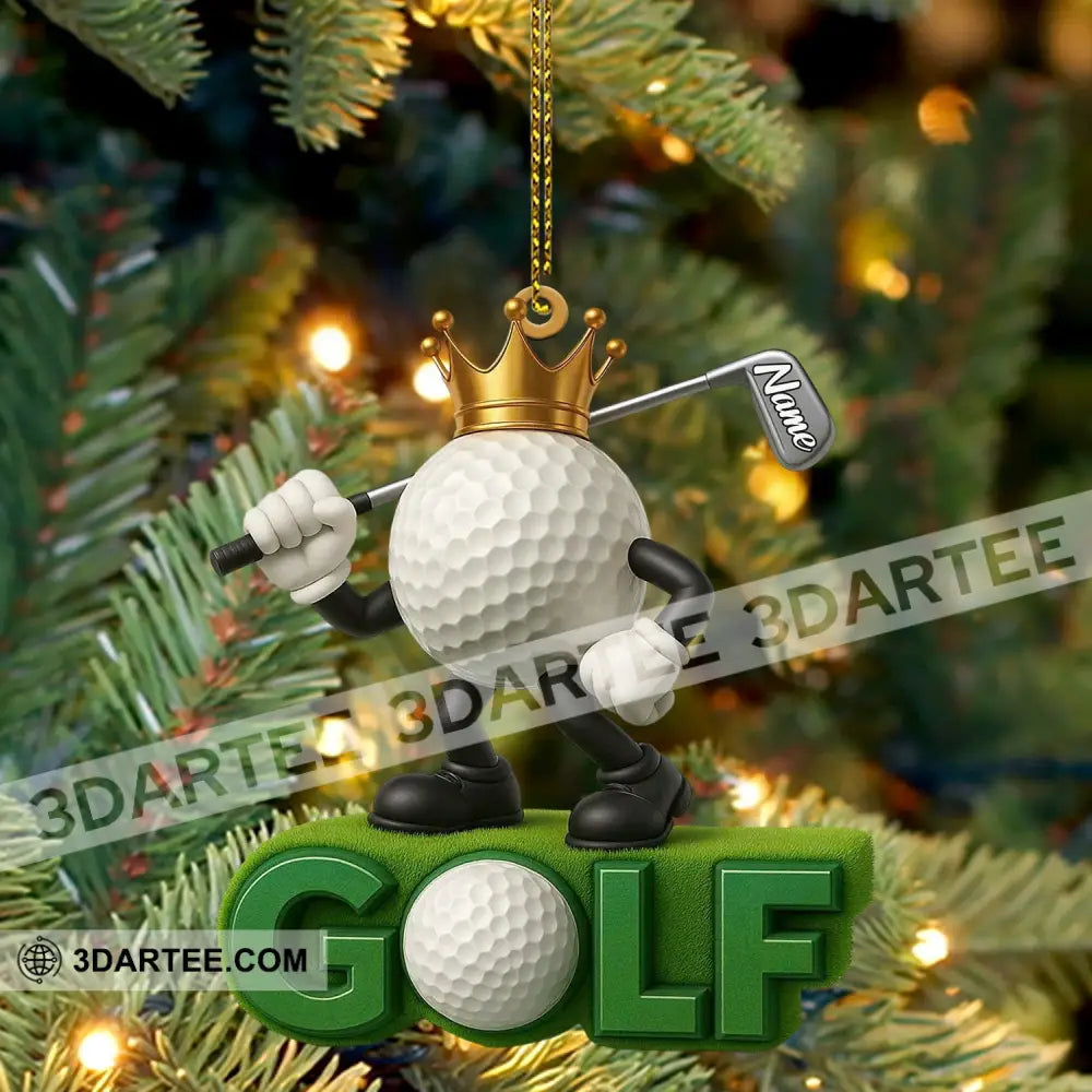 Golf King Christmas Home Decor Christmas Ornament Personalized Ornament Ornament