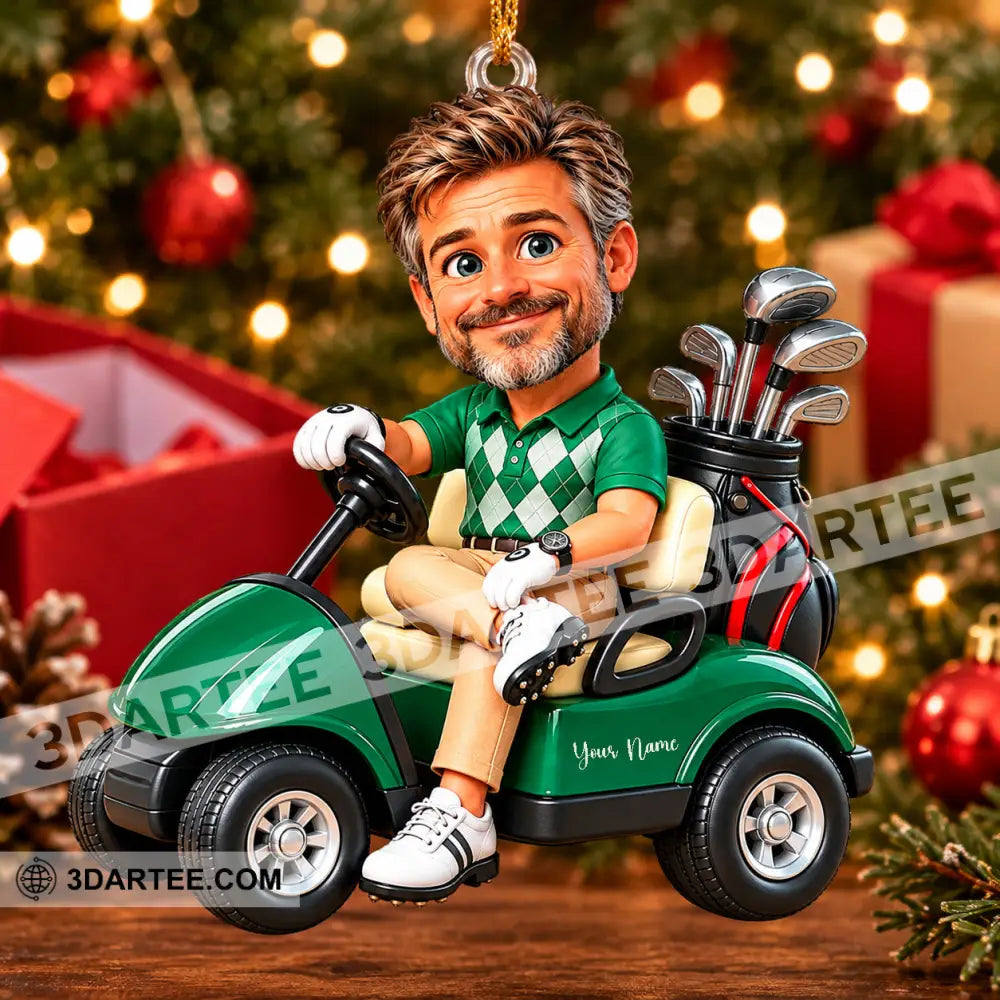 Golf Man Home Decor Christmas Ornament Personalized Ornament - Ornament