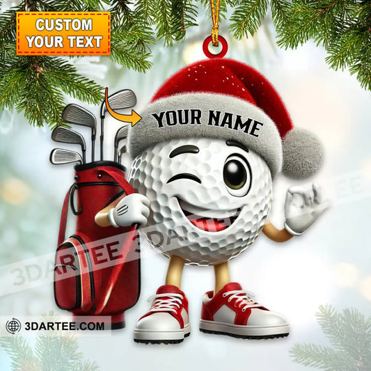 Golf Player Home Decor Christmas Ornament Personalized Ornament 3.54’’ / 1 Ornament Ornament