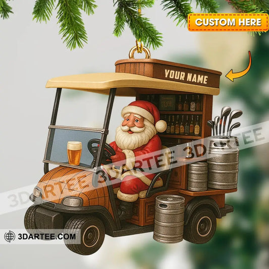 Golf Santa Home Decor Christmas Ornament Personalized Ornament 3.54’’ / 1 Ornament Ornament