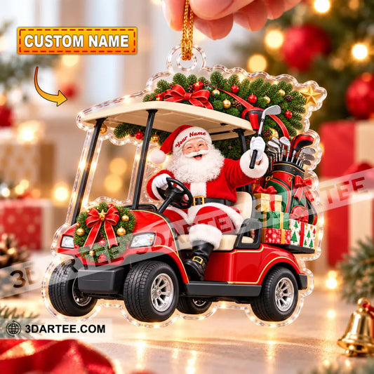 Golf Santa Home Decor Christmas Ornament Personalized Ornament - 3.54’’ / 1 Ornament - Ornament
