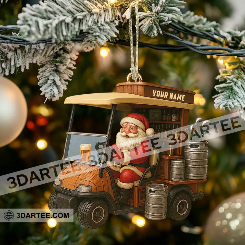 Golf Santa Home Decor Christmas Ornament Personalized Ornament Ornament