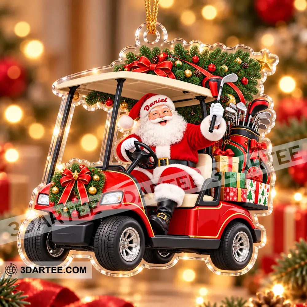 Golf Santa Home Decor Christmas Ornament Personalized Ornament - Ornament