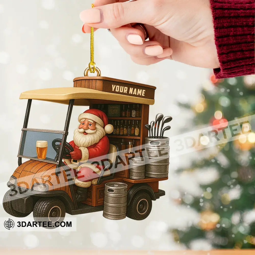 Golf Santa Home Decor Christmas Ornament Personalized Ornament Ornament