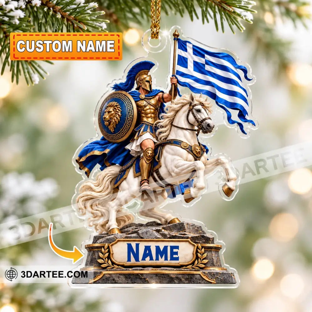 Greece Home Decor Christmas Ornament Personalized Ornament - 3.54’’ / 1 Ornament - Ornament