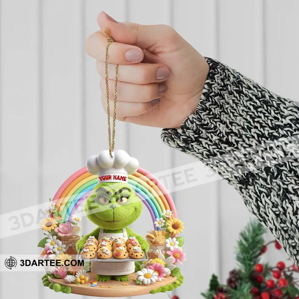 Grinch Baker Home Decor Christmas Ornament Personalized Ornament Ornament