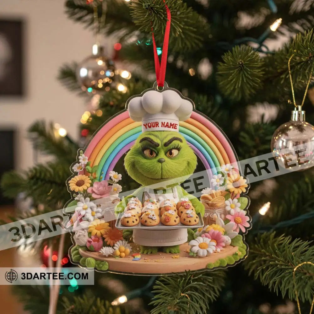 Grinch Baker Home Decor Christmas Ornament Personalized Ornament Ornament