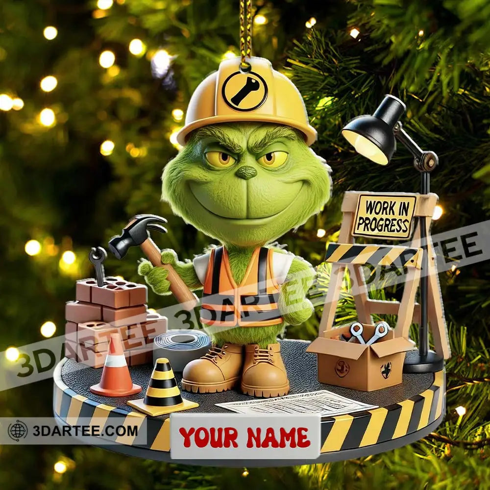 Grinch Civil Engineer Home Decor Christmas Ornament Personalized Ornament Ornament