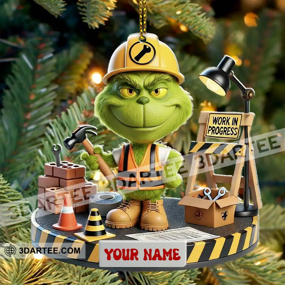 Grinch Civil Engineer Home Decor Christmas Ornament Personalized Ornament Ornament