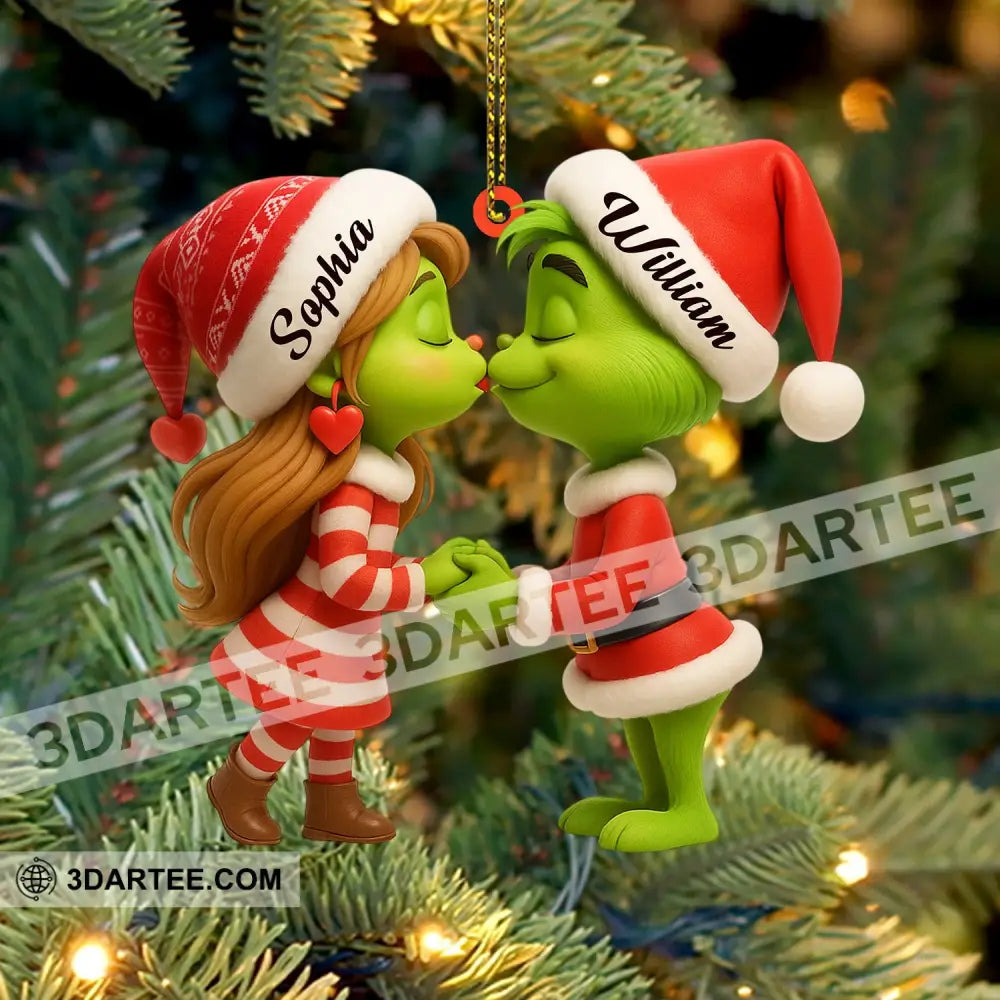 Grinch Couple Home Decor Christmas Ornament Personalized Ornament Ornament