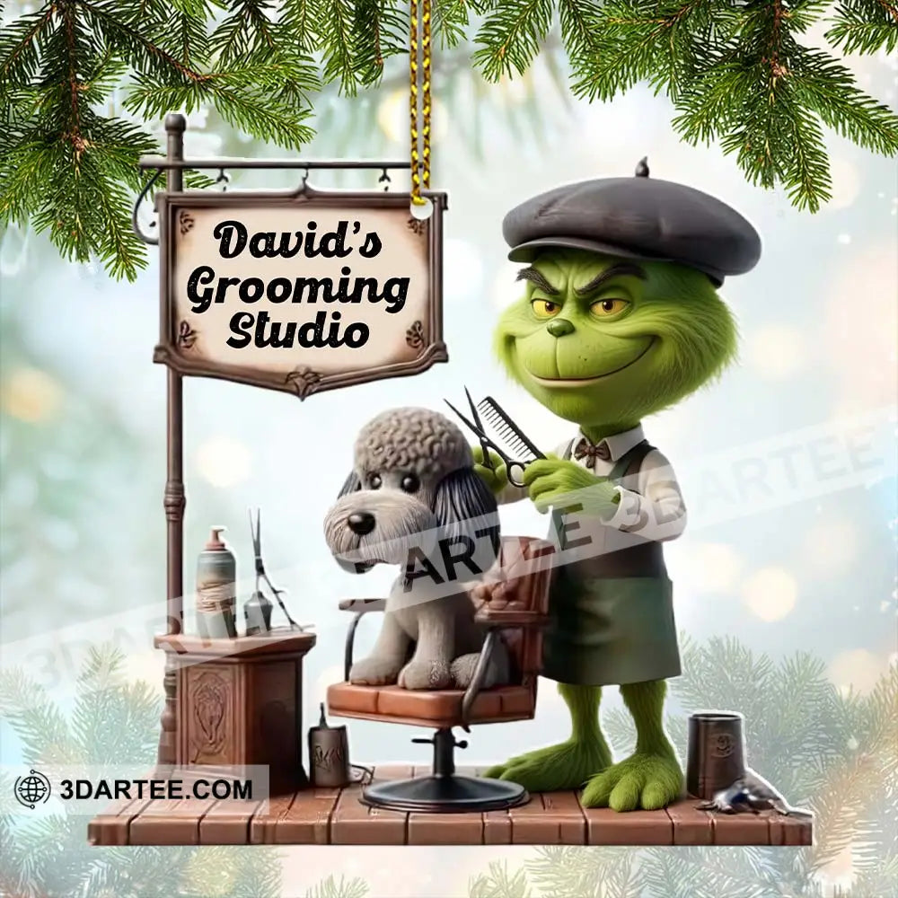 Grinch Grooming Home Decor Christmas Ornament Personalized Ornament Ornament