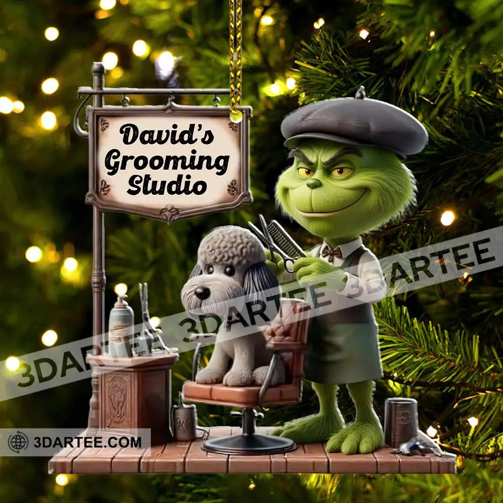 Grinch Grooming Home Decor Christmas Ornament Personalized Ornament Ornament