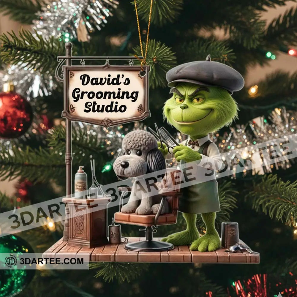 Grinch Grooming Home Decor Christmas Ornament Personalized Ornament Ornament