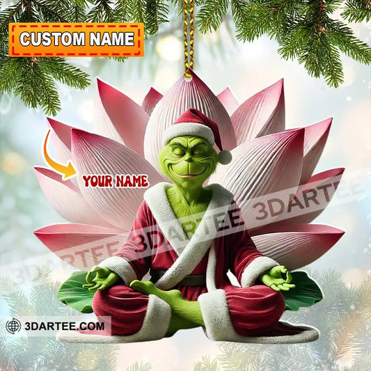 Grinch Meditation Home Decor Christmas Ornament Personalized Ornament 3.54’’ / 1 Ornament Ornament