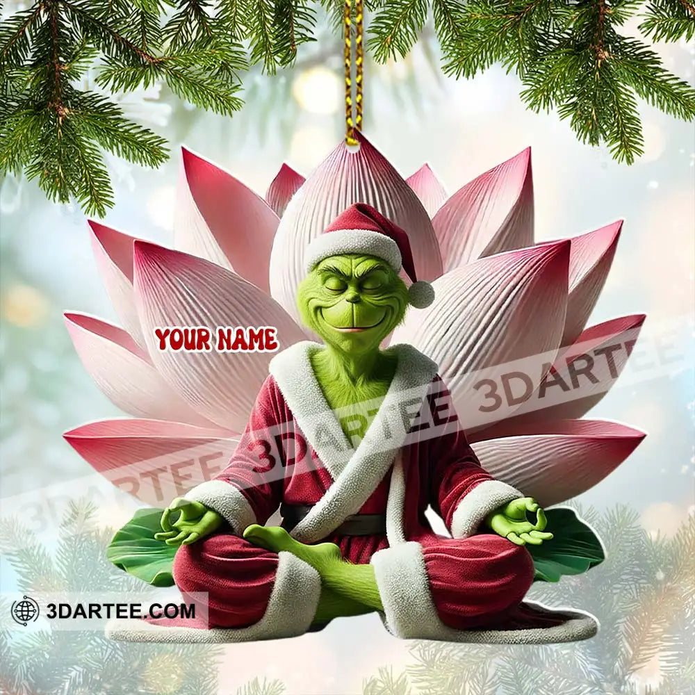 Grinch Meditation Home Decor Christmas Ornament Personalized Ornament Ornament