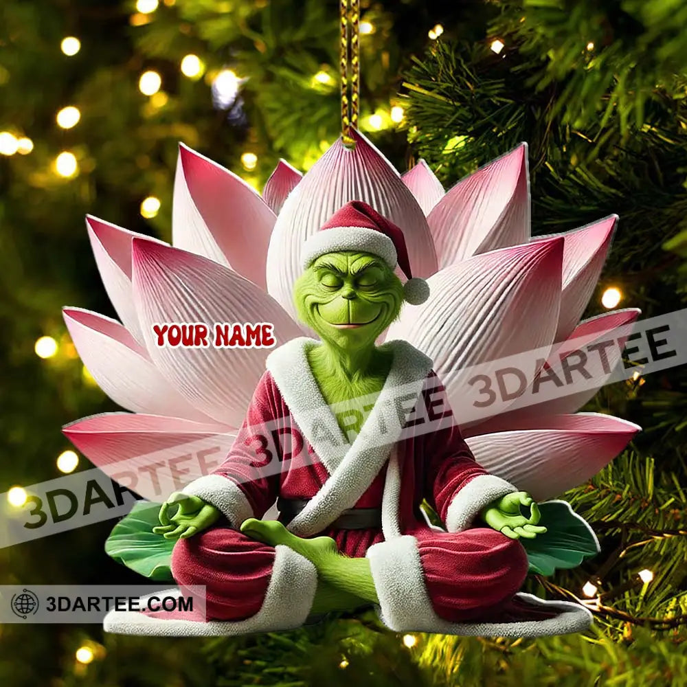Grinch Meditation Home Decor Christmas Ornament Personalized Ornament Ornament