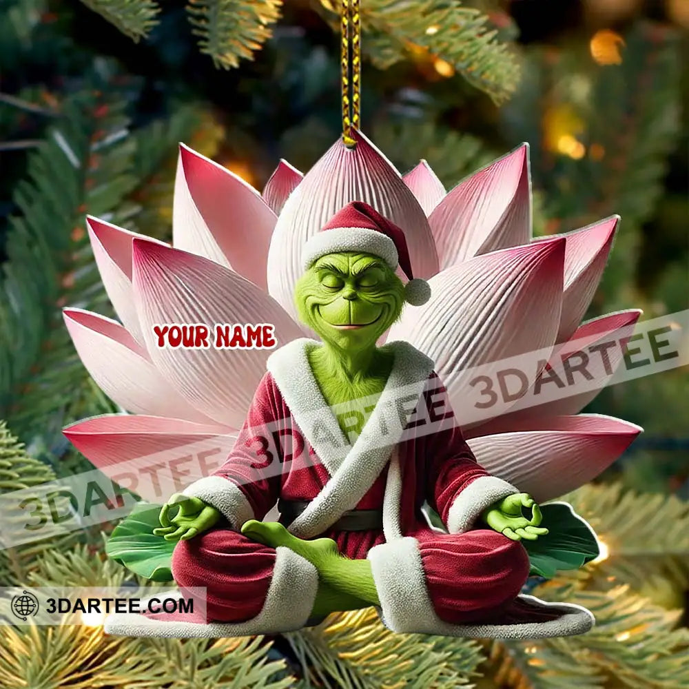 Grinch Meditation Home Decor Christmas Ornament Personalized Ornament Ornament