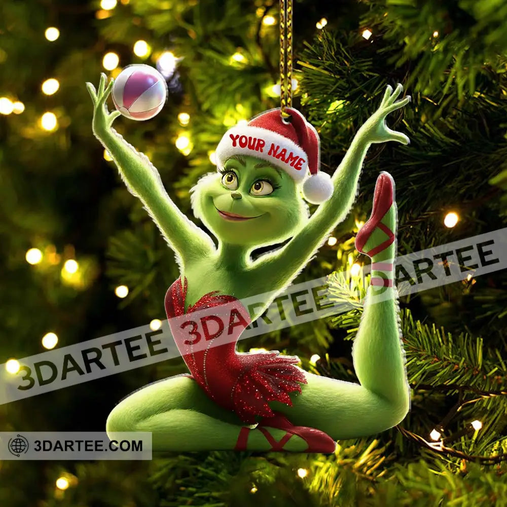 Grinch Yoga Home Decor Christmas Ornament Personalized Ornament Ornament