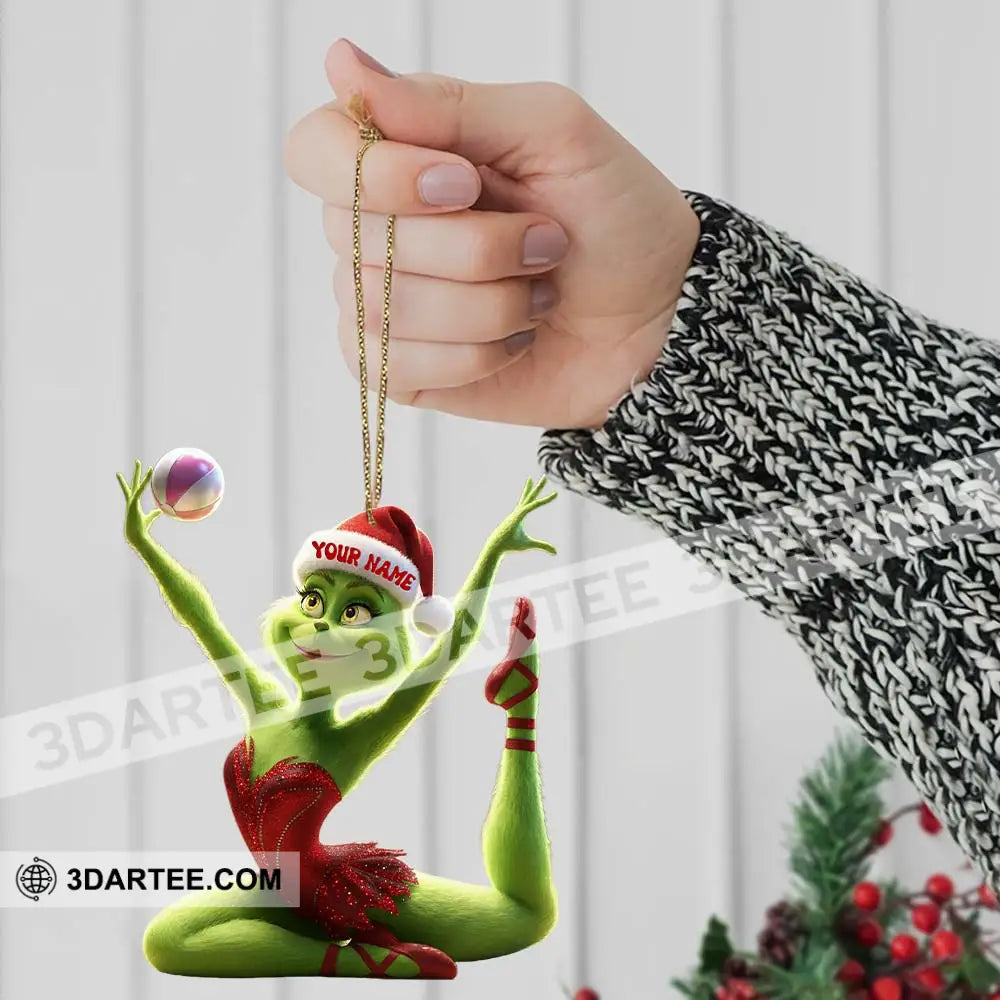 Grinch Yoga Home Decor Christmas Ornament Personalized Ornament Ornament