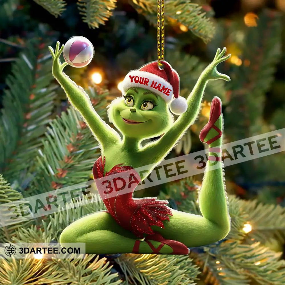 Grinch Yoga Home Decor Christmas Ornament Personalized Ornament Ornament