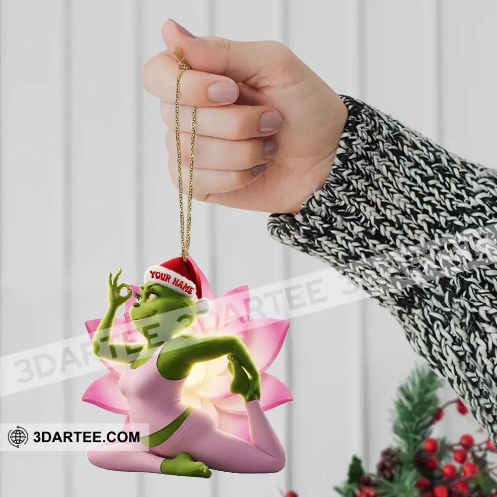 Grinch Yoga Home Decor Christmas Ornament Personalized Ornament Ornament