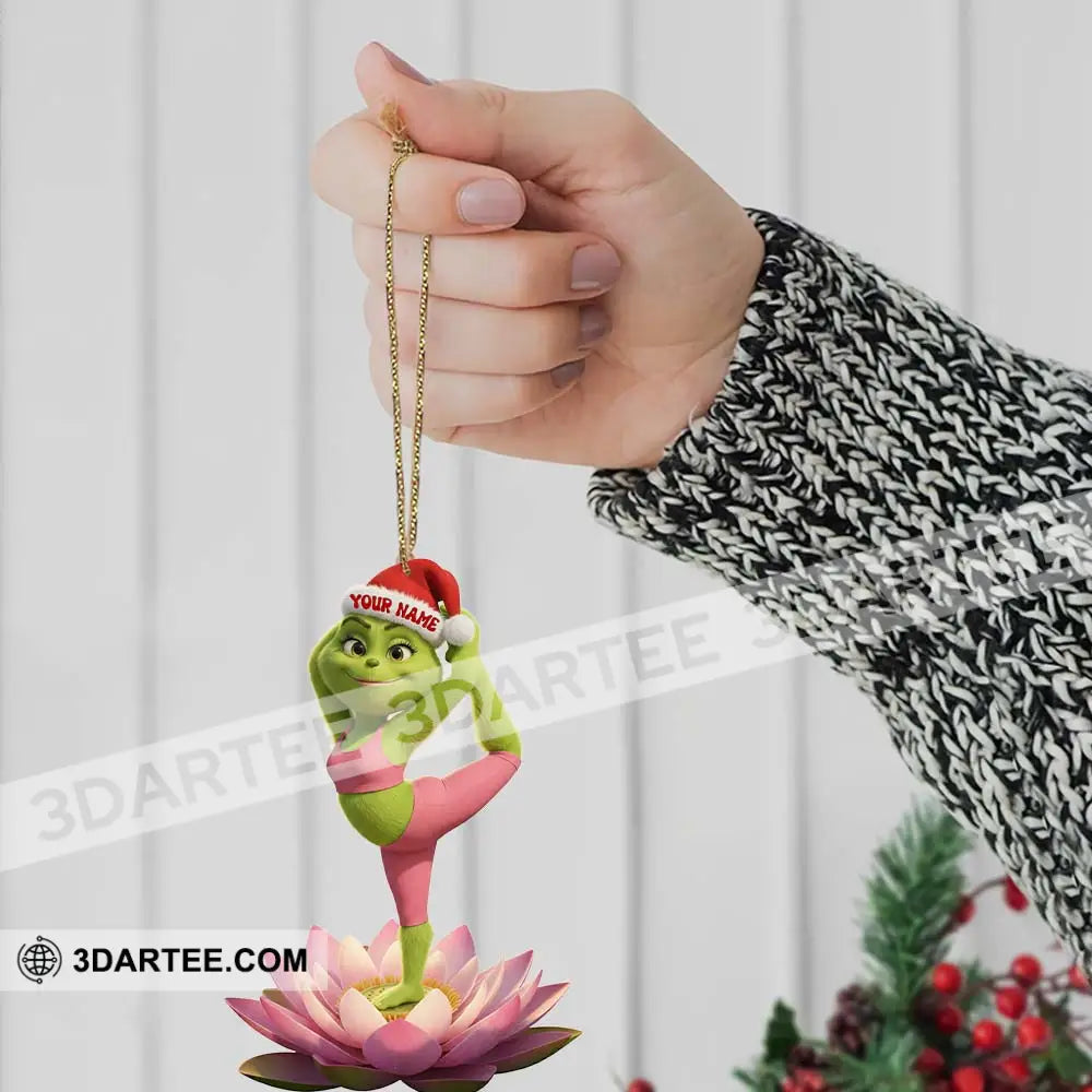 Grinch Yoga Home Decor Christmas Ornament Personalized Ornament Ornament